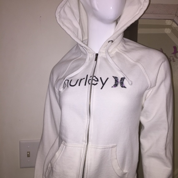 White Hurley hooded sweater - Picture 1 of 4
